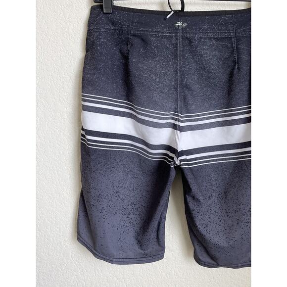 O'Neill Hyperfreak Mens Charcoal Board Shorts Outdoor Size 28 Polyester Preowned - Picture 6 of 12